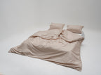 Picarde Form duvet cover set in sand with two matching pillowcases