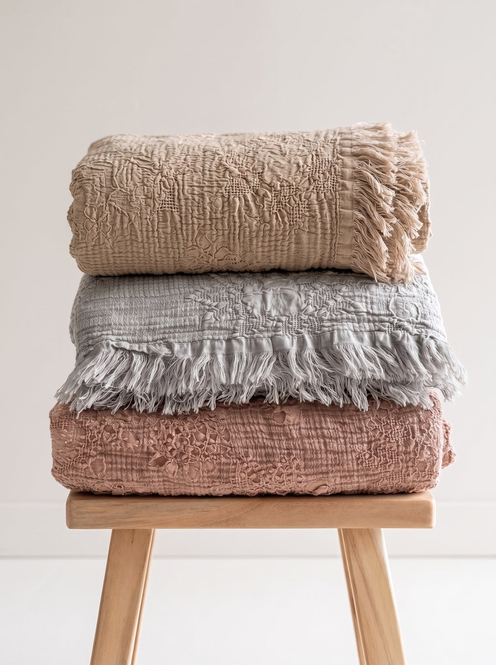 Folia Bedspread in Giza Cotton