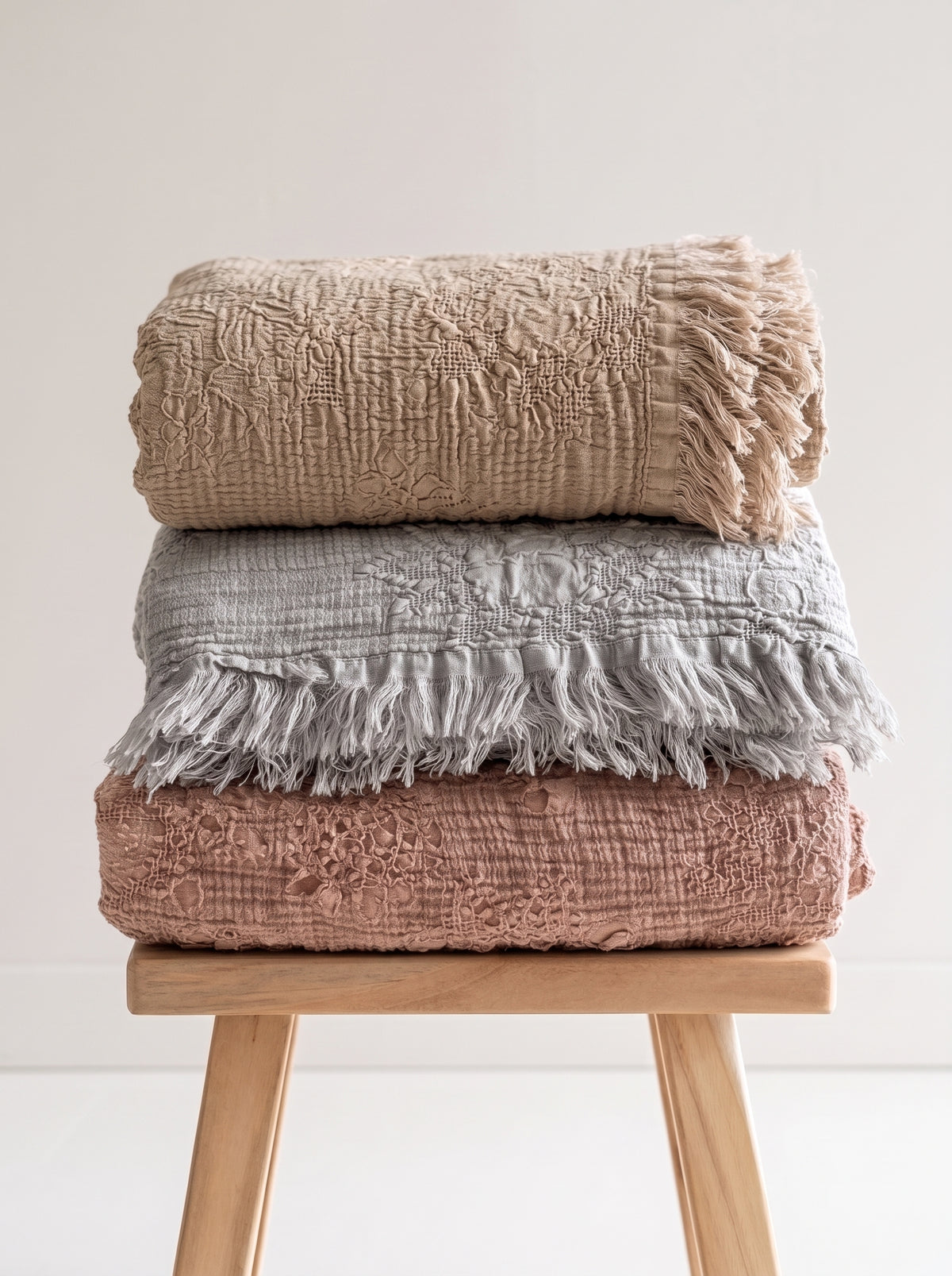 Folia Bedspread in Giza Cotton
